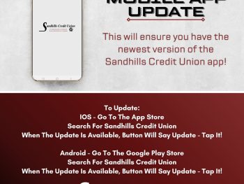 Sandhills Credit Union Mobile App Update